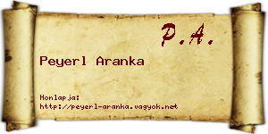 Peyerl Aranka névjegykártya